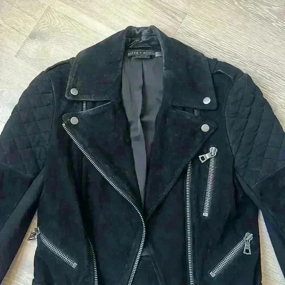 Alice + Olivia Miles Suede Jacket - Picture 2 of 9